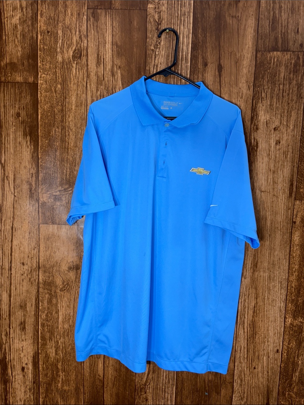 Nike Bright Blue Short-Sleeve Polo with Embroidered Logo
